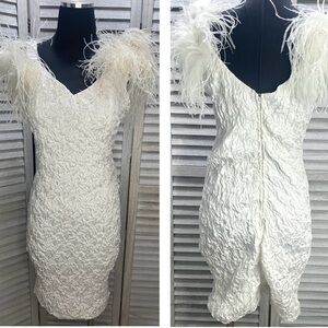 FEATHER 80’s Vintage BOMBSHELL Bodycon Dress